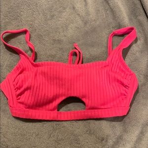 Pink bikini top